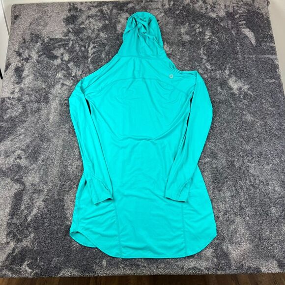 BloqUV Hoodie Dress Long Sleeve Teal Cover-Up USA Women's M Lightweight Swim - Picture 8 of 11